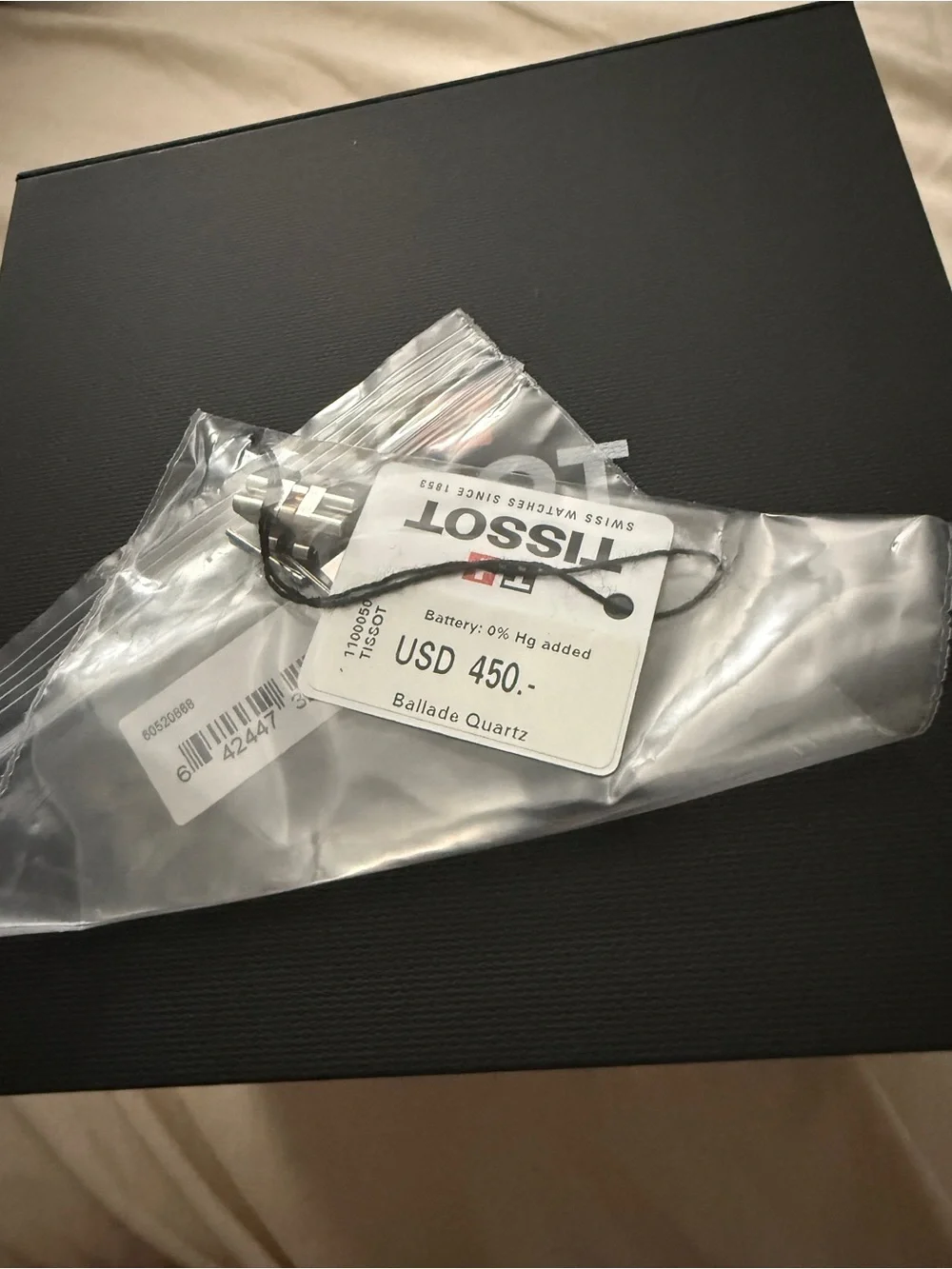 Tissot Ballade 34mm Two-Tone Rose Gold Silver Watch Box & Papers
